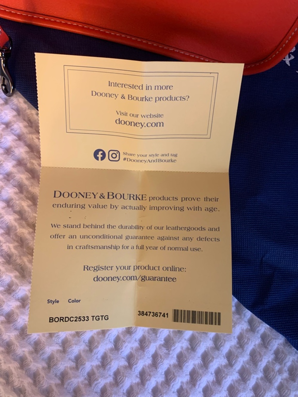 Dooney & Bourke Penrose 25 Messenger Bag Tangerine NWT - Picture 11 of 11